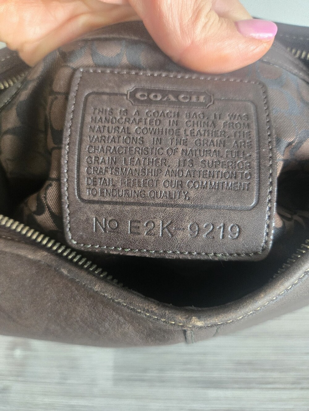 🚫SOLD🚫 Vintage Coach Ergo Hobo Bag | Dark Brown Glove Leather | Y2K - Picture 6 of 11